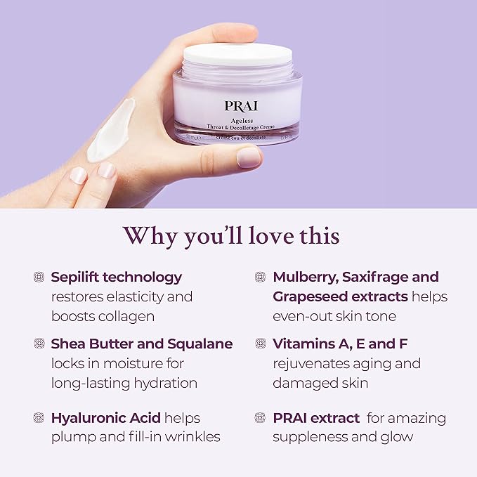 PRAI Skin Care Cream - Neck and Decolletage (Day Crème, 50 ml) - British D'sire