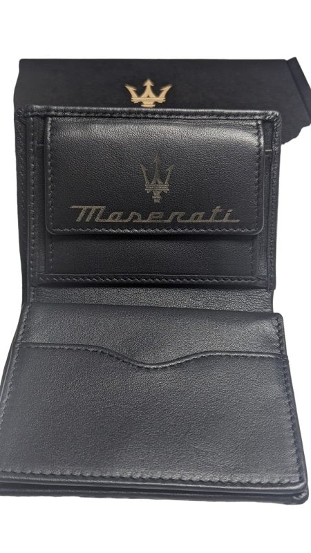 Premium Nappa Genuine Leather, Maserati Bi Fold Wallet Swolit RFID Blocker Gift Boxed - British D'sire