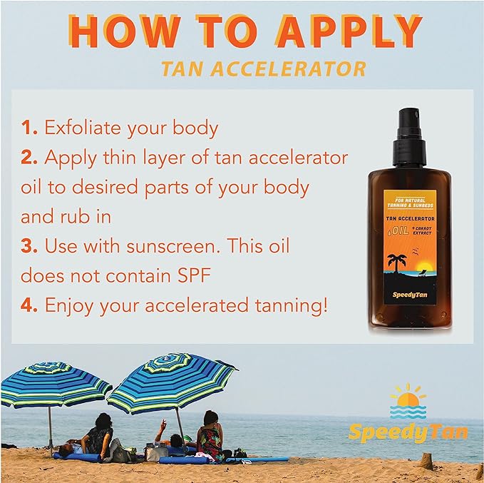 Premium Tan Accelerator Tanning Oil - For Sunbed Use & Natural Tanning - Natural Tanning Accelerator With Carrot Extract - UK Based Brand Secondary image
