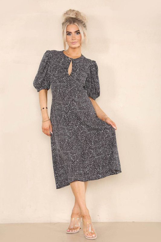 Printed Midi Dress - Dresses - British D'sire