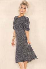 Printed Midi Dress - Dresses - British D'sire
