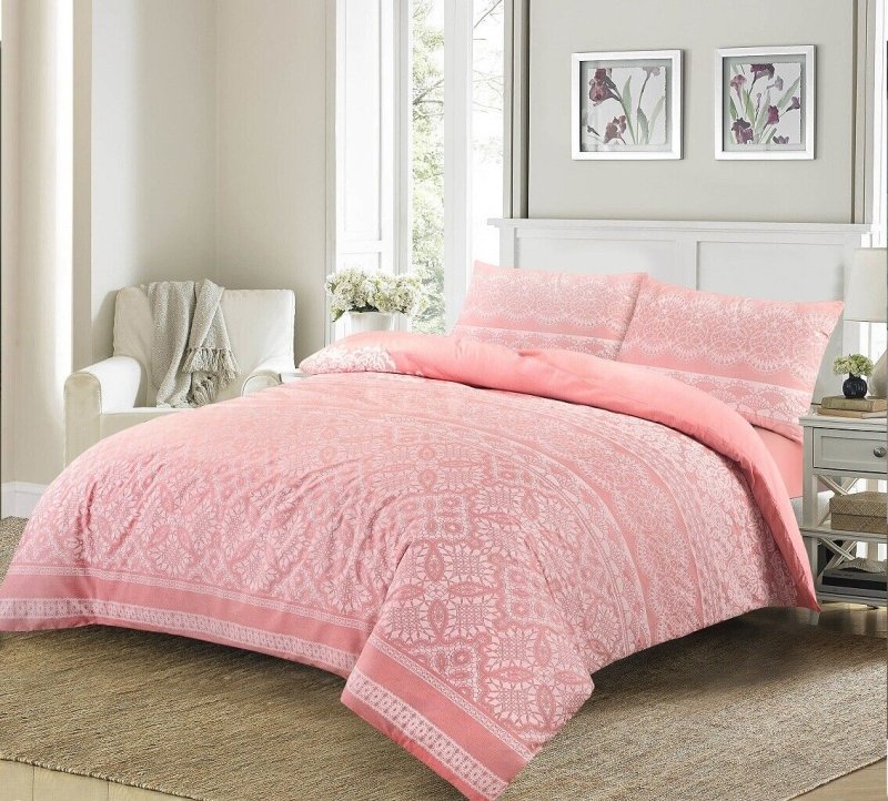 Printed Reversible Aaliyah Floral Duvet Cover Bedding Set With Pillow Case - Home, Furniture & DIY:Bedding:Bedding Sets & Duvet Covers - British D'sire