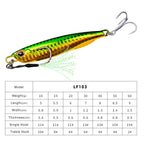 PROBEROS LF103 Simulation Metal Sea Fishing Bait, Specification: 60g(F With Hook) - British D'sire