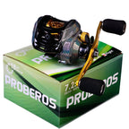 PROBEROS Metal Drop Wheel 18+1 Axis Lure Fish Wheel, Style: DW132PL Left Hand - British D'sire