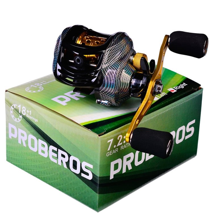 PROBEROS Metal Drop Wheel 18+1 Axis Lure Fish Wheel, Style: DW132PL Left Hand - British D'sire