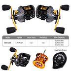 PROBEROS Metal Drop Wheel 18+1 Axis Lure Fish Wheel, Style: DW132WL Left Hand - British D'sire