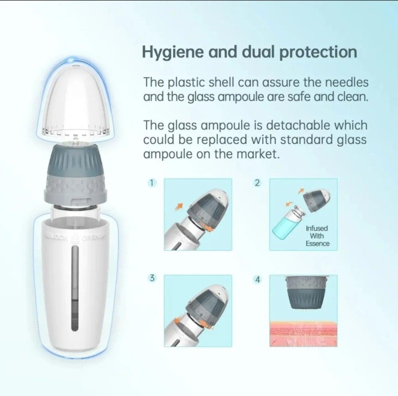 Professional Microneedling at Home 0 - 1.5mm Adjustable Derma Stamp - AESTHETIC DERMA ROLLER SYSTEM - British D'sire