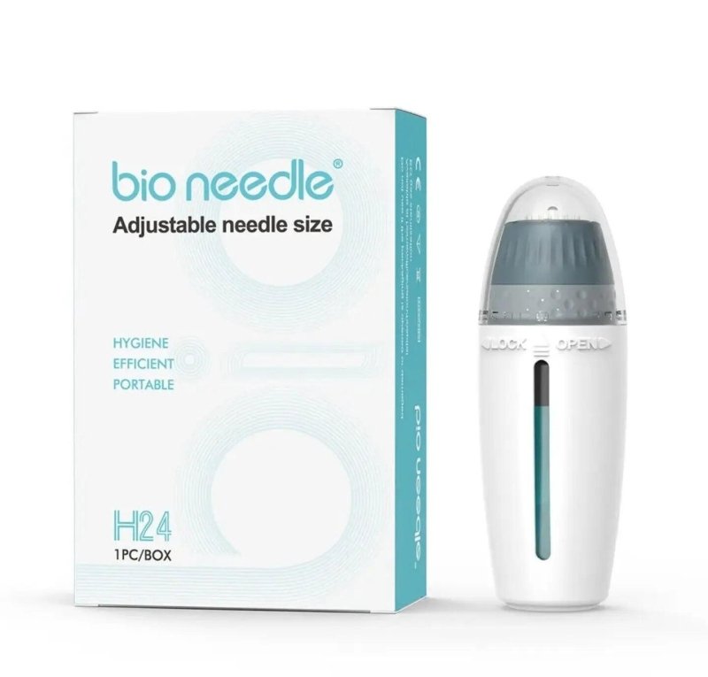 Professional Microneedling at Home 0 - 1.5mm Adjustable Derma Stamp - AESTHETIC DERMA ROLLER SYSTEM - British D'sire