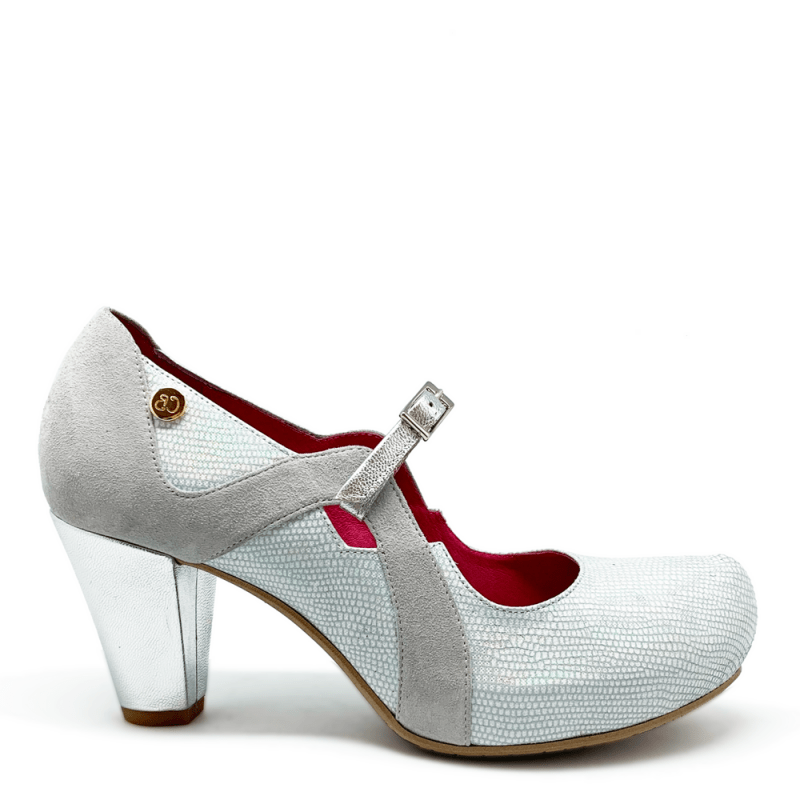 Prosecco - pearl white heel - Heel Shoe - British D'sire Main image