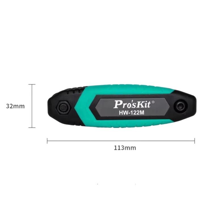 ProsKit HW-122T Folding Star Wrench Set Portable Hex Key Screwdriver Kit - British D'sire