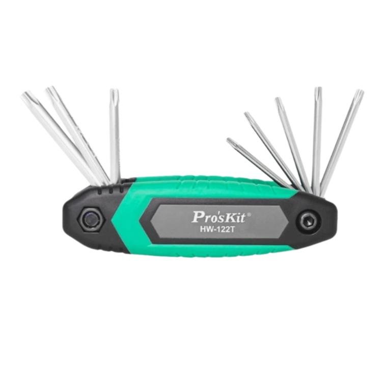 ProsKit HW-122T Folding Star Wrench Set Portable Hex Key Screwdriver Kit - British D'sire Main image