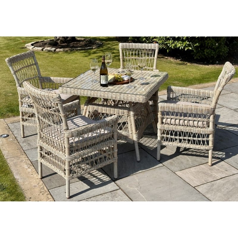 Provence Collection Outdoor 4 Seater Dining Set - Outdoor Furniture - British D'sire