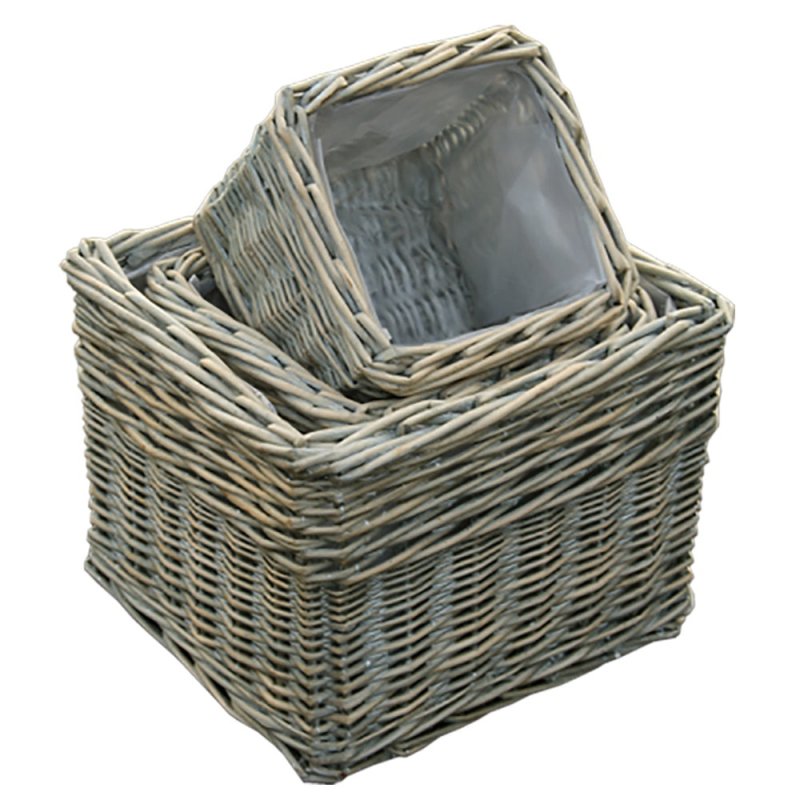 Provence Square Garden Planters Set of 3 - Trugs - British D'sire Main image