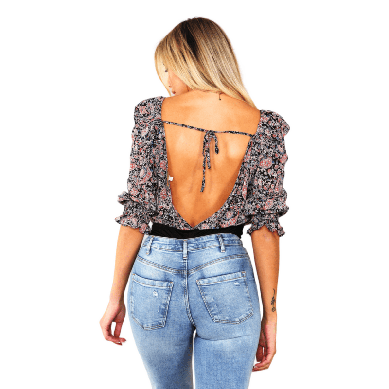 Puff Sleeve Bodysuit - Bodysuit - British D'sire