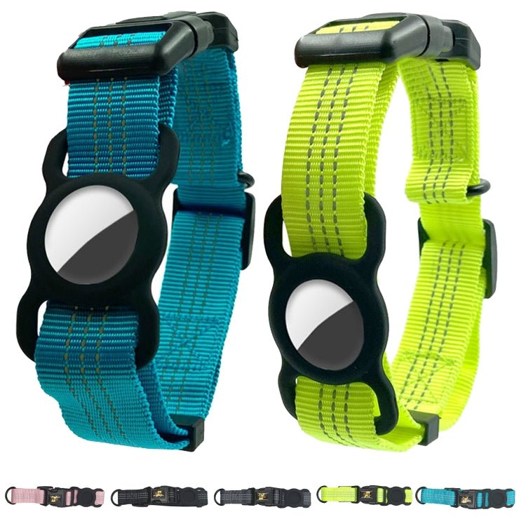 PUGGA GG1002 Polyester Dog GPS Device Protector Collar For AirTag, Size: L(Fluorescent Green) Secondary image