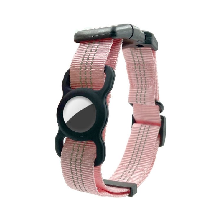 PUGGA GG1002 Polyester Dog GPS Device Protector Collar For AirTag, Size: L(Pink) - British D'sire Main image