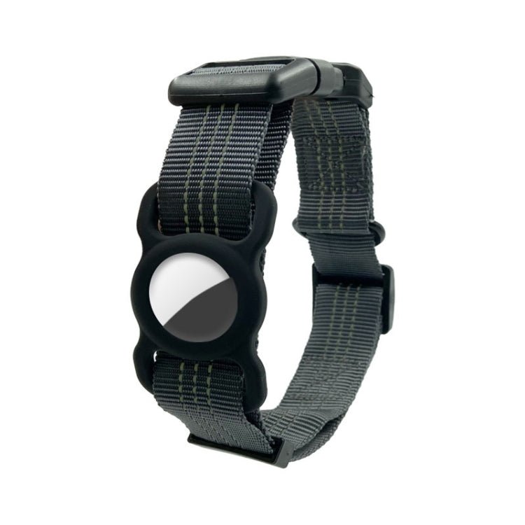 PUGGA GG1002 Polyester Dog GPS Device Protector Collar For AirTag, Size: M(Deep Gray) - British D'sire Main image