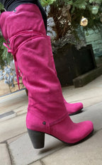 Pulpeux Fuchsia suede long boot - Last pairs 37 AND 38! - Long Boot - British D'sire