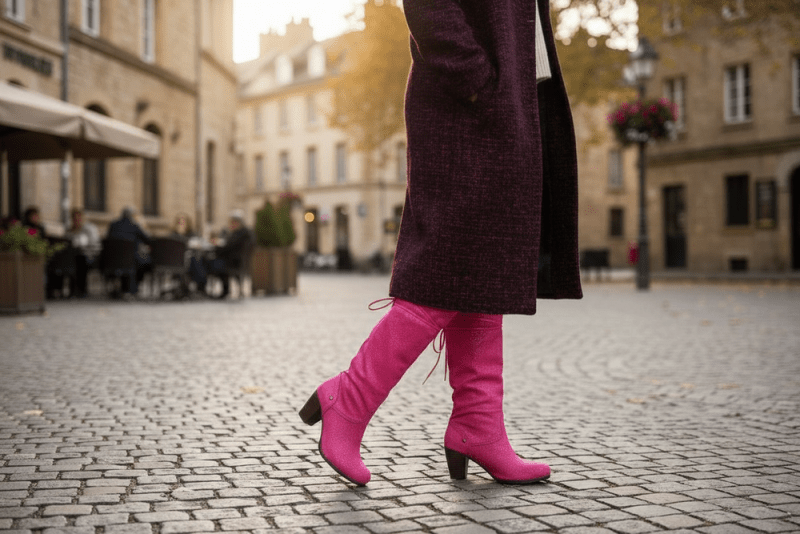Pulpeux Fuchsia suede long boot - Last pairs 37 AND 38! - Long Boot - British D'sire