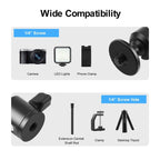 PULUZ 1/4 inch Inner Screw Metal Tripod Ball Head Adapter with Knob Lock(Black) - British D'sire