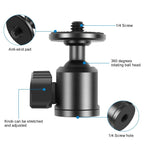 PULUZ 1/4 inch Inner Screw Metal Tripod Ball Head Adapter with Knob Lock(Black) - British D'sire