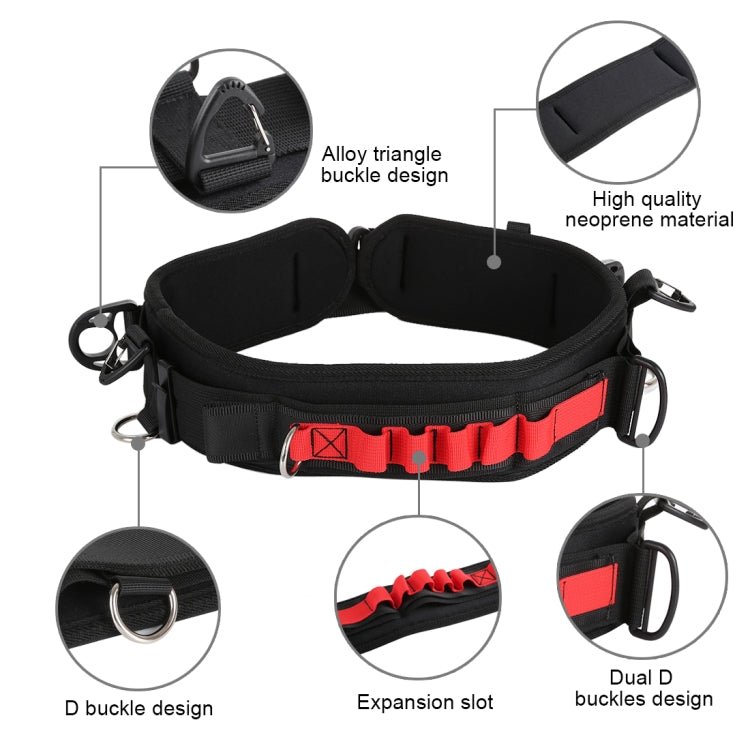 PULUZ 2 in 1 Multi-functional Bundle Waistband Strap + Double Shoulders Strap Kits with Hook for SLR / DSLR Cameras - British D'sire