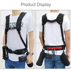 PULUZ 2 in 1 Multi-functional Bundle Waistband Strap + Double Shoulders Strap Kits with Hook for SLR / DSLR Cameras - British D'sire