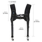 PULUZ 2 in 1 Multi-functional Bundle Waistband Strap + Double Shoulders Strap Kits with Hook for SLR / DSLR Cameras - British D'sire