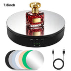 PULUZ 20cm Electric 360 Degree Rotating Display Stand Turntable, Speed / Angle / Direction Adjustable, Load 5-10kg (Black) - British D'sire