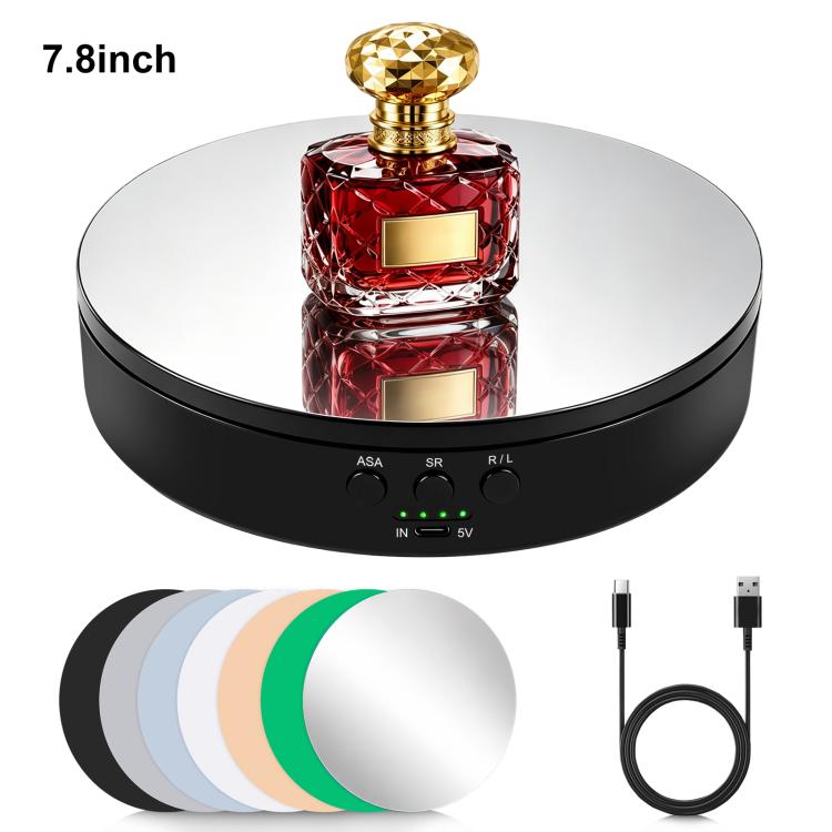 PULUZ 20cm Electric 360 Degree Rotating Display Stand Turntable, Speed / Angle / Direction Adjustable, Load 5-10kg (Black) - British D'sire
