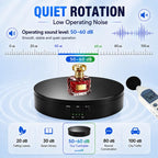 PULUZ 20cm Electric 360 Degree Rotating Display Stand Turntable, Speed / Angle / Direction Adjustable, Load 5-10kg (Black) - British D'sire
