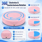 PULUZ 20cm Electric 360 Degree Rotating Display Stand Turntable, Speed / Angle / Direction Adjustable, Load 5-10kg (Pink) - British D'sire