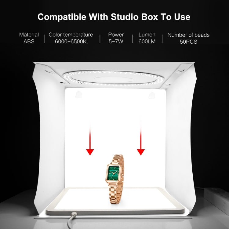 PULUZ 20cm LED Shadowless Light Pad for Photo Studio Box - British D'sire