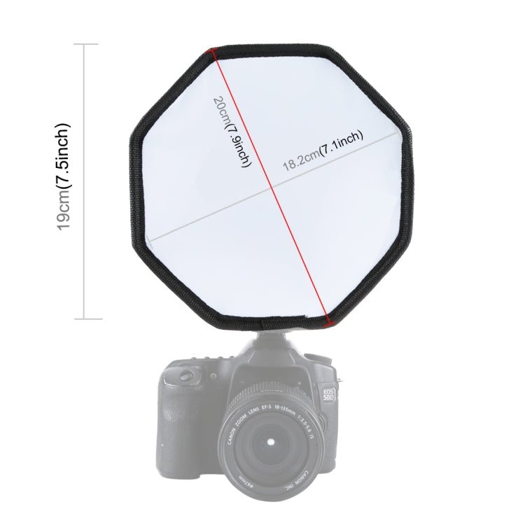 PULUZ 20cm Octangle Style Foldable Soft Flash Light Diffuser Softbox - British D'sire