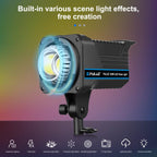 PULUZ 220V 120W Studio Video Light Dual Color Temperature Built-in Dissipate Heat System with Remote Control(EU Plug) - British D'sire