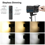 PULUZ 220V 120W Studio Video Light Dual Color Temperature Built-in Dissipate Heat System with Remote Control(US Plug) - British D'sire