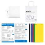 PULUZ 23cm Ring LED Panel Folding Portable Light Photo Lighting Studio Shooting Tent Box Kit with 6 Colors Backdrops (Black, White, Yellow, Red, Green, Blue), Unfold Size: 24cm x 23cm x 23cm - British D'sire