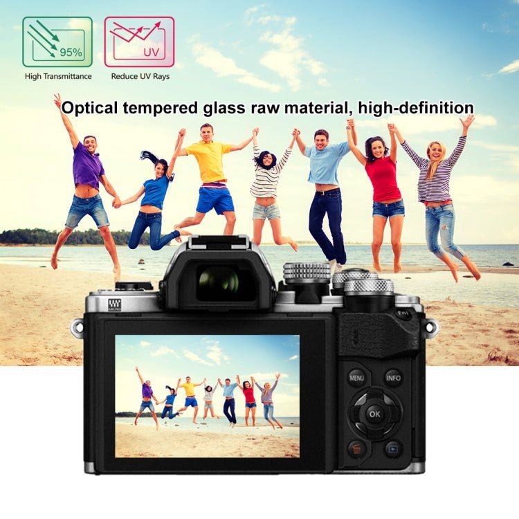 PULUZ 2.5D 9H Tempered Glass Film for Olympus EM10 / II / III / OM-D / EM-1/ II / III / E-P5 / E-PL7 / E-PL8 / 8 / 9 EM5 II / PEN-F / EM1X, Nikon 1V3, Panasonic GF6 / G99 / GX7III GX8 / GH3, Fujifilm X-H1 - British D'sire