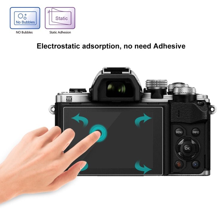 PULUZ 2.5D 9H Tempered Glass Film for Olympus EM10 / II / III / OM-D / EM-1/ II / III / E-P5 / E-PL7 / E-PL8 / 8 / 9 EM5 II / PEN-F / EM1X, Nikon 1V3, Panasonic GF6 / G99 / GX7III GX8 / GH3, Fujifilm X-H1 - British D'sire