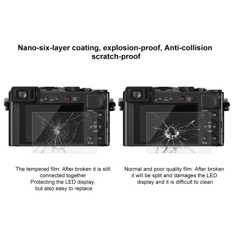 PULUZ 2.5D 9H Tempered Glass Film for Panasonic DMC-LX100, Compatible with Panasonic TX1 / TX2 / LX100II / LX100 / GF2 / GF3 / GF5 / GF6 / WEA / GM1 / FL1GK / GX7 / GF9 / GF8 / GF7 / GM1S / TZ70 / T ... X-E3, Nikon S2 / XS10, Casio ZS240 / ZS210 / ZS190 - British D'sire