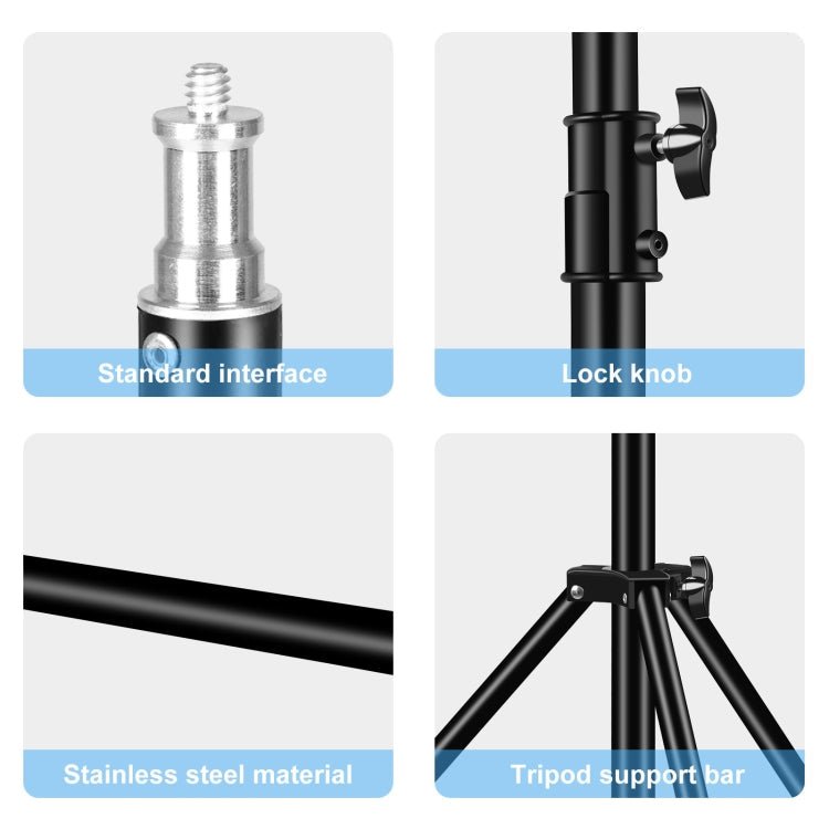 PULUZ 2.8m Height Foldable 3 Sections Tripod Mount Light Holder for Photography Video Light / Backdrop Light - British D'sire