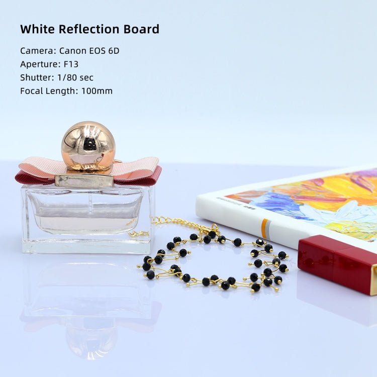 PULUZ 29cm Photography Acrylic Reflective Display Table Background Board(White) - British D'sire