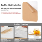 PULUZ 29cm Photography Acrylic Reflective Display Table Background Board(White) - British D'sire