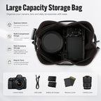 PULUZ Camera Protective Inner Bag Thick Padded Carrying Pouch with Shoulder Strap for Mirrorless & DSLR Cameras, Size: L (Black) - British D'sire