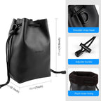 PULUZ Camera Protective Inner Bag Thick Padded Carrying Pouch with Shoulder Strap for Mirrorless & DSLR Cameras, Size: L (Black) - British D'sire