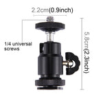 PULUZ Cold Shoe Tripod Head 1/4 inch Tripod Screw Head with Lock - British D'sire