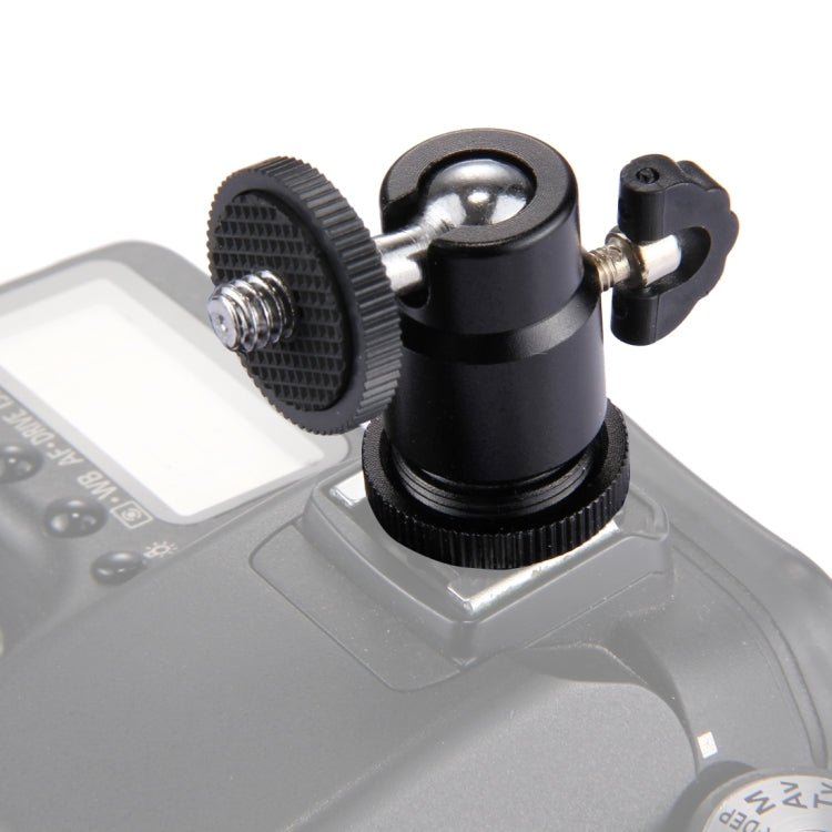 PULUZ Cold Shoe Tripod Head 1/4 inch Tripod Screw Head with Lock - British D'sire
