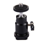 PULUZ Cold Shoe Tripod Head 1/4 inch Tripod Screw Head with Lock - British D'sire