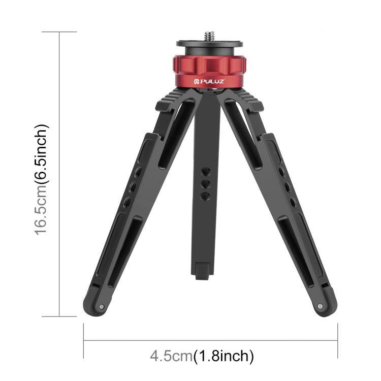 PULUZ Desktop Vlogging Live Tripod Holder with Cold Shoe Bases for DSLR & Digital Cameras, Adjustable Height: 7.5-14.5cm - British D'sire