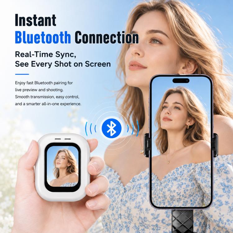 PULUZ Magnetic Phone Vlog Selfie Monitor Screen (White) - British D'sire
